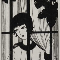 蕗谷虹児《秋の声（『少女倶楽部』第3 巻第10 号口絵原画）》1925 年、蕗谷虹児記念館蔵