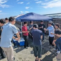 さあBBQ開始です！カンパーイ