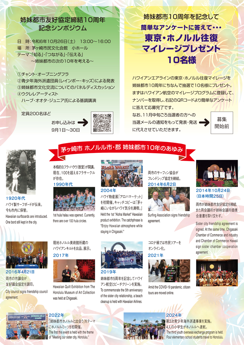 【茅ヶ崎】姉妹都市締結10周年イベント「HONOLULU MEATS」